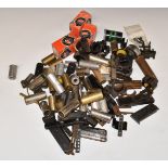 A collection of gun parts and accessories including magazines, Parker-Hale Roll-Off scope mounts,