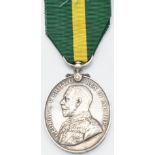 British Army Territorial Force Efficiency Medal (George V) named to 1813 Pte A C Morgan 6th