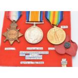 British Army WW1 medals comprising 1914/1915 Star, War Medal and Victory Medal named to 17478 Pte