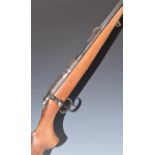 BRNO Model 2-E .22 bolt-action rifle with semi-pistol grip, sight mounts, sling suspension mounts,