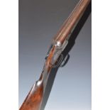 Charles Hellis 12 bore side by side sidelock ejector shotgun with named and engraved locks,