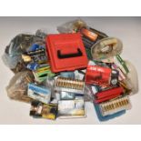 A large collection of empty brass rifle cartridge cases suitable for re-loading including .357, .44,