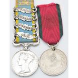 British Army Crimea Medal 1854 with clasps for Alma, Balaklava, Inkerman and Sebastopol named to J