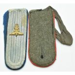 German Army WW2 medical officer's shoulder board together with an artillery example, acquired by a