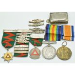 British Army WW1 medal pair, comprising War Medal and Victory Medal named to 110992 Driver P.C.