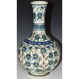 A 19th/20thC Persian / Iznik pedestal vase, 31cm