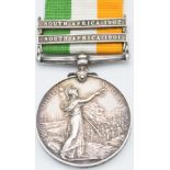 British Army King's South Africa Medal with clasps for South Africa 1901 and 1902, named to 5850 Pte