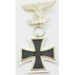 German WW2 Third Reich Nazi Iron Cross Medal stamped 3 to ring and a Spang Badge with L/11 to