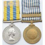 British Army Korea Medal 1951 named to 22540538 Signalman J H Sabine Royal Signals together with a