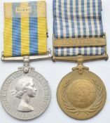 British Army Korea Medal 1951 named to 22540538 Signalman J H Sabine Royal Signals together with a