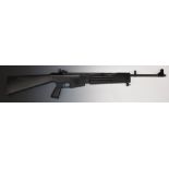 Air-Arms .22 side lever air rifle with pistol grip, sling suspension mounts, adjustable sights and
