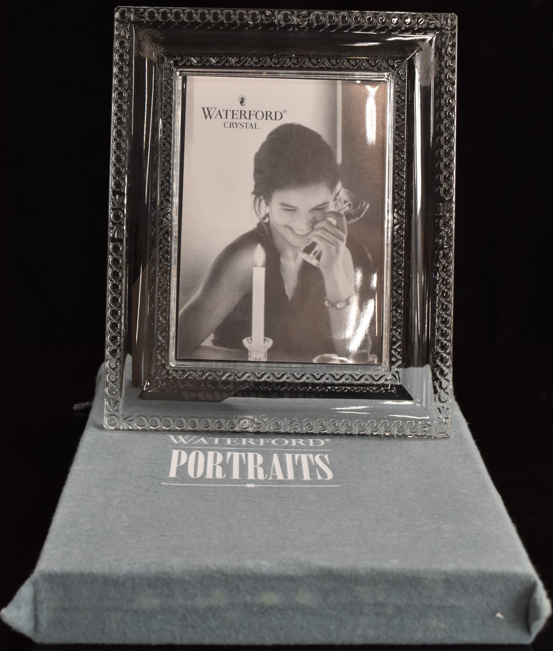 A boxed Waterford Crystal photograph frame with easel back, 27 x 21.5cm