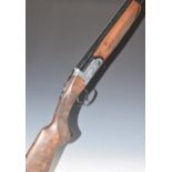 Sabatti Falcon 12 bore over and under ejector shotgun with named and engraved locks, chequered
