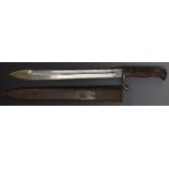 German 1898/05 pattern sawback bayonet with Durkop Werke AG makers to ricasso, a later type with