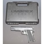 Umarex Colt Government 1911 A1 .177 air pistol with chequered grips and 8 shot magazine, serial