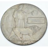 New Zealand Expeditionary Force Memorial Plaque / Death Penny for Thomas Richard Cussens, 1st