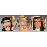 Six large Royal Doulton Wild West Series character jugs