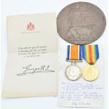 British Army WW1 medals comprising War Medal and Victory Medal named to 42309 Pte L G Tuckfield