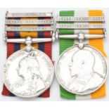 British Army Queen's South Africa Medal 1899 and King's South Africa Medal 1902 with clasps for Cape