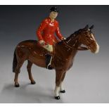 Beswick huntsman on brown horse, H21cm