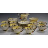 Approximately thirty one pieces of Burleighware Art Deco tea ware in the Zenith shape and