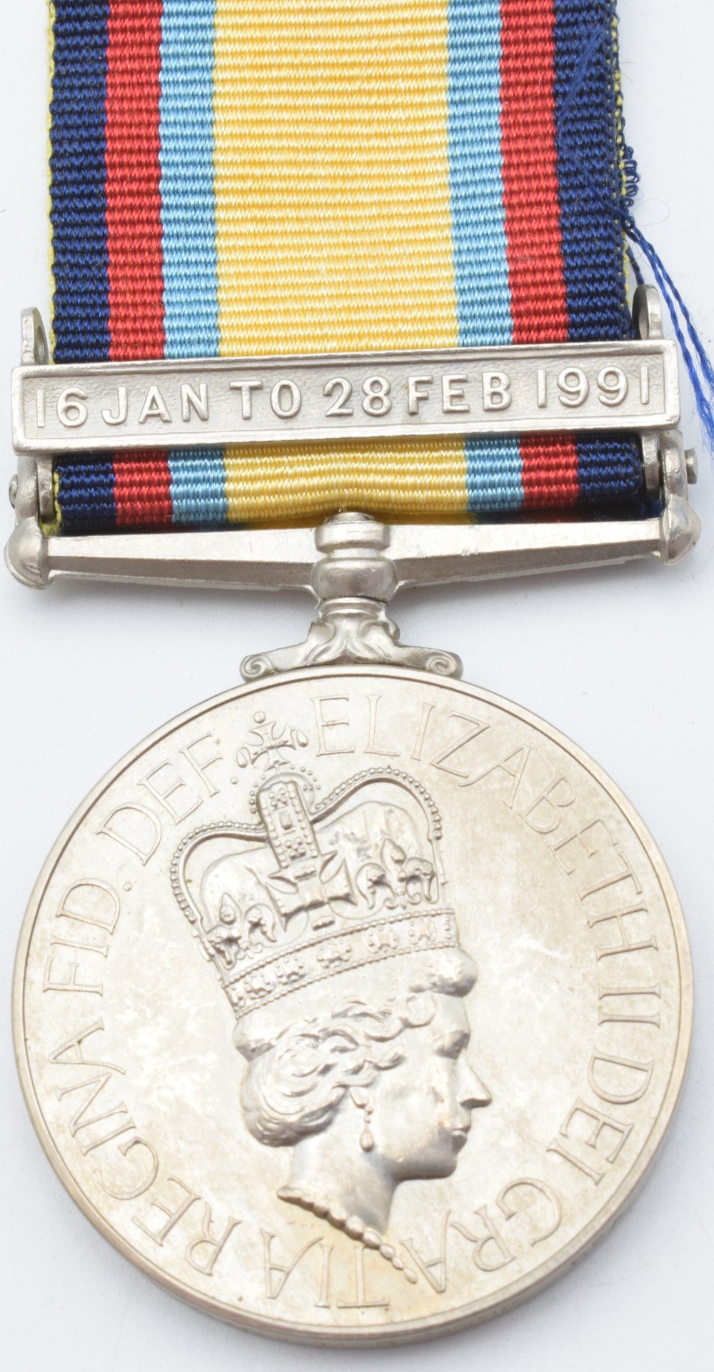 British Forces Gulf Medal 1992 with clasp for 16th January - 28th February 1991 named to M R Monk