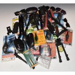 A collection of shotgun, rifle and air rifle parts and accessories including adjustable bi-pods,