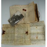 Soldier's record book and discharge parchment for Frank Palser, Gloucestershire Regiment no 4127.