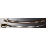 Napoleonic Light Cavalry replica sword with scabbard (Year 11) AN XI, blade 86cm