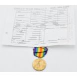 British Army WW1 Victory Medal named to 2nd Lieutenant T E Monday, Gloucestershire Regiment, with
