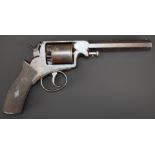 Webley 50 bore solid frame five shot double action revolver retailed by R Jones of Liverpool with