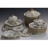 Approximately fifty five pieces of Victorian Davenport stoneware dinner ware including a pair of