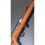 Mauser Model 105 .22 semi-automatic rifle with chequered semi-pistol grip, extended magazine,