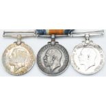 British Army WW1 medals comprising three War Medals named to 39741 Pte W C Collins and 18773 Pte H G