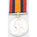 British Army Queen's South Africa Medal 1899 named to 4219 Corporal R Uzzell Gloucestershire