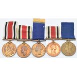 Five police medals comprising two Jubilee Medals 1887 named to P C R Carter Y Division