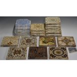 A collection of Victorian tiles including Minton, 15.5 x 15.5cm