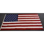 American Stars and Stripes linen flag 5ft x 9ft 6in, Danco MFG Division