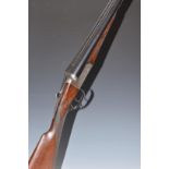 Alex Martin 12 bore side by side ejector shotgun with named and engraved locks, engraved