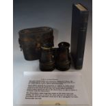Pair of circa WW1 Naval binoculars, formerly property of Captain H.F. Oliver who became Second Sea