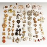 Collection of approximately sixty badges including Wessex Regiment StayBrite by J R Gaunt, B'ham,