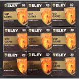 Two-hundred-and-twenty-five 12 bore Eley VIP Game shotgun cartridges, all in original boxes.