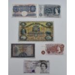 Various UK banknotes to include National Bank of Scotland £5 note, Edinburgh 1st October 1953,