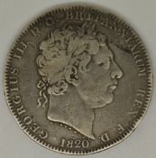George III 1820 silver crown