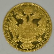 Austrian 1915 one Ducat gold coin, 3.5g