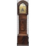 George III mahogany 8 day longcase clock by John Collings of Sodbury, with 12inch arched brass Roman