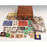 A large collection of UK sundry coinage George II onwards, modern crowns & coin sets, small silver