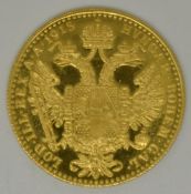 Austrian 1915 one Ducat gold coin, 3.5g