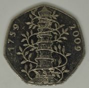 Kew Gardens circulated 50p coin