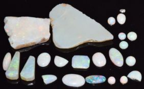 A collection of loose opals, 15g